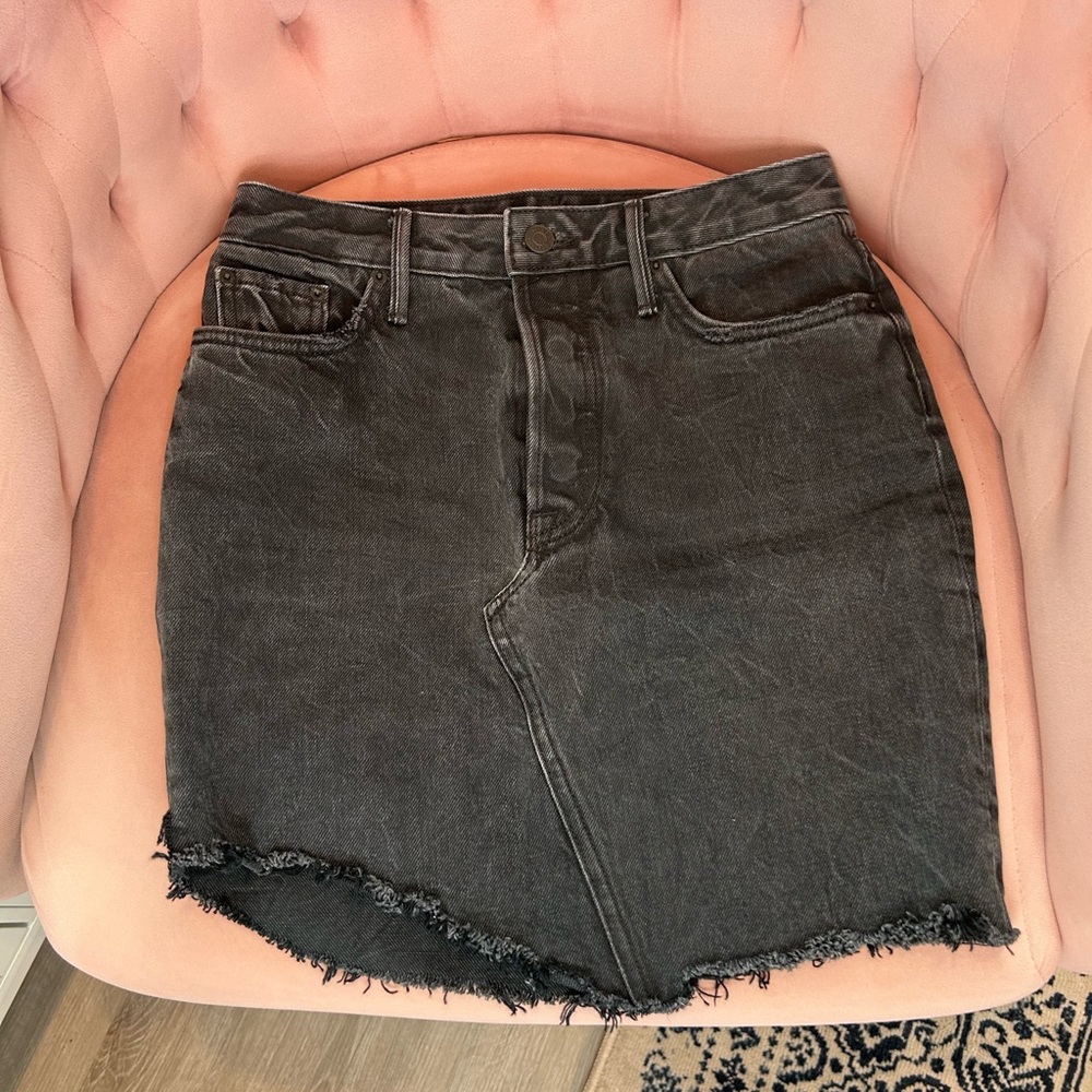 GRLFRND Rhoda Charcoal Denim Skirt